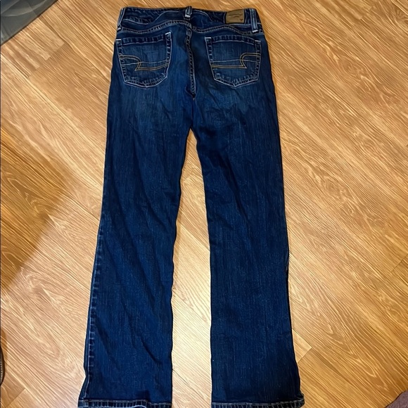 American Eagle Outfitters Blue Boot Cut Jeans Classic Style favorite boyfriend - Picture 4 of 5